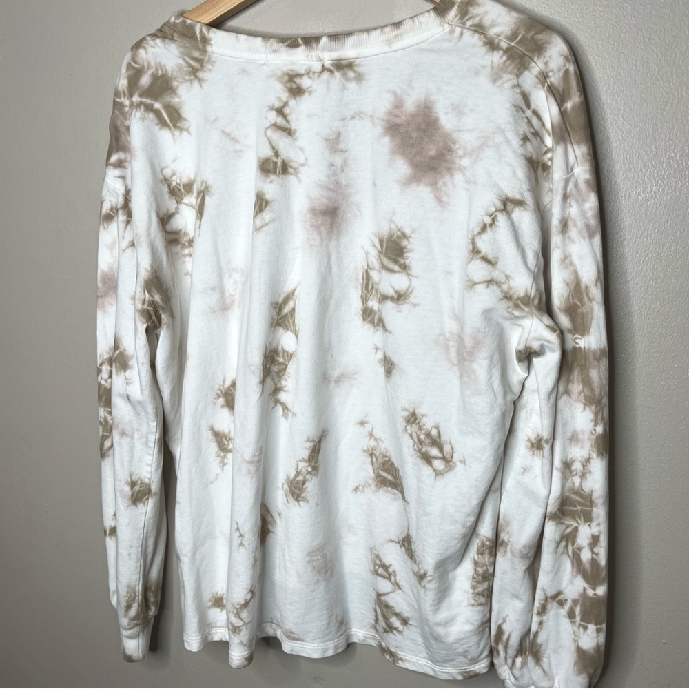 C&C California Green/White Tie Dye Light Weight Long Sleeve Sweater Size Medium - Picture 2 of 10